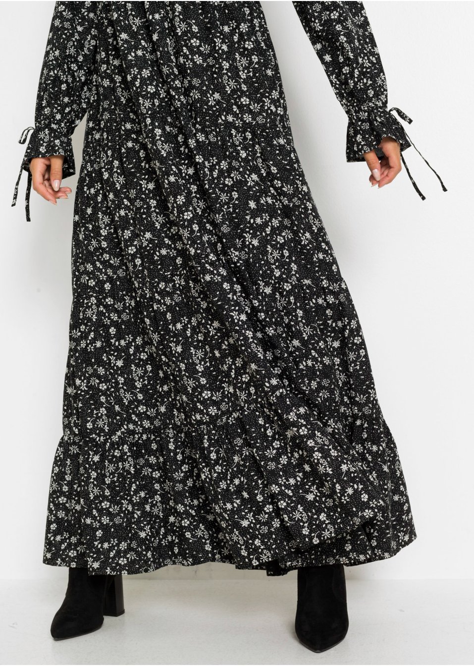 Robe longue imprimée en viscose