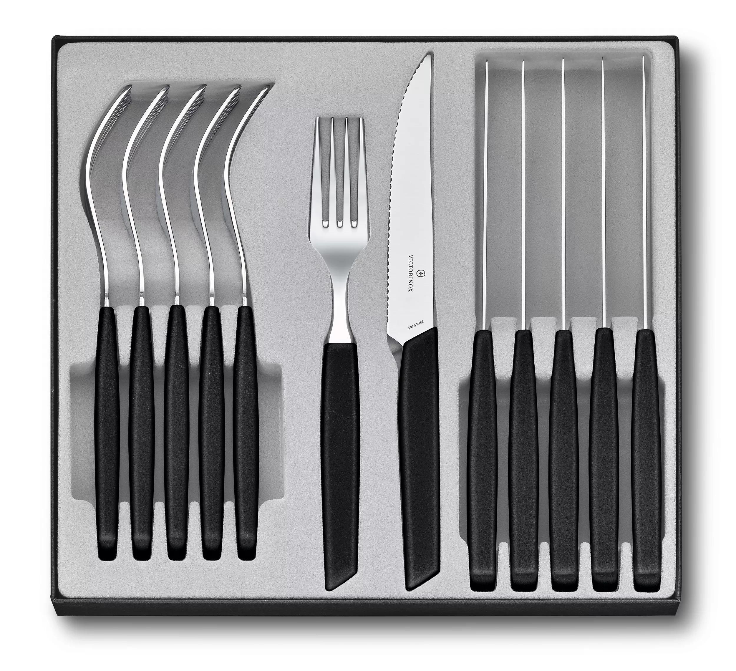 Swiss Modern Besteck, 12-teilig-schwarz
