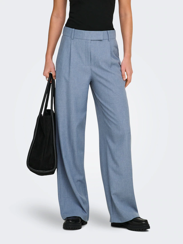 ONLY Anzughose »ONLLINDA HW STR MEL PANTS TLR NOOS«  Materialmix