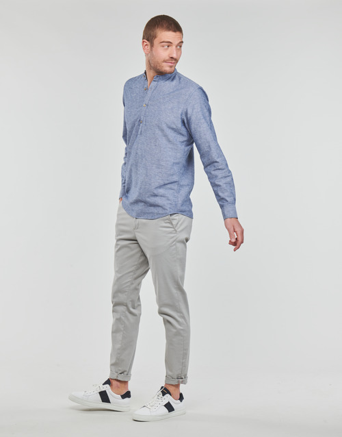 Jack & Jones - JPRBLASUMMER HALF PLACKET SHIRT L/S - Bleu