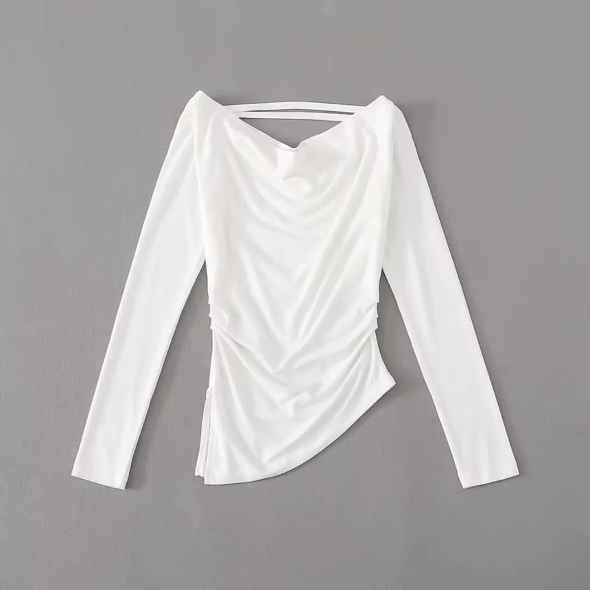 Asiris - T-shirt met lange mouwen en koude schouders