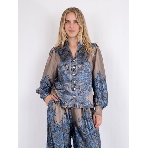 Neo Noir Massima Paisley Bluse, Blå, 36