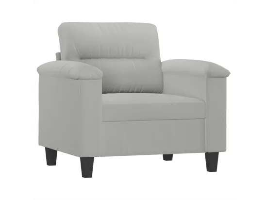 Ensemble de canapés 4 pièces coussins Gris clair Tissu microfibre