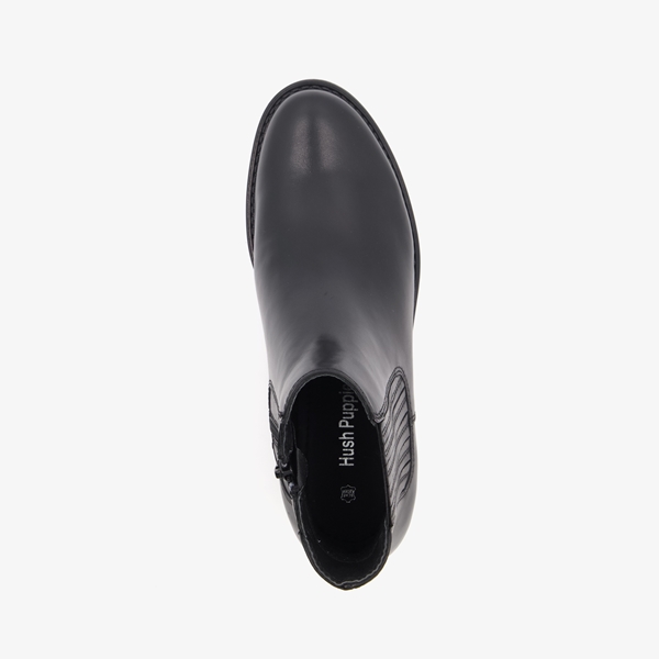 Hush Puppies leren dames chelsea boots zwart