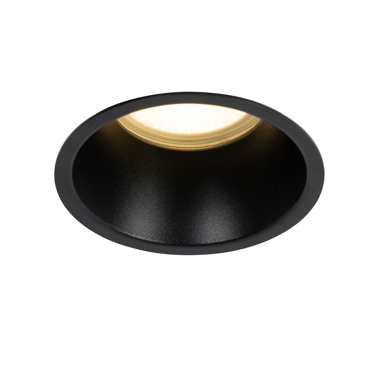Set van 12 inbouwspots zwart GU10 70mm IP44 - Dept