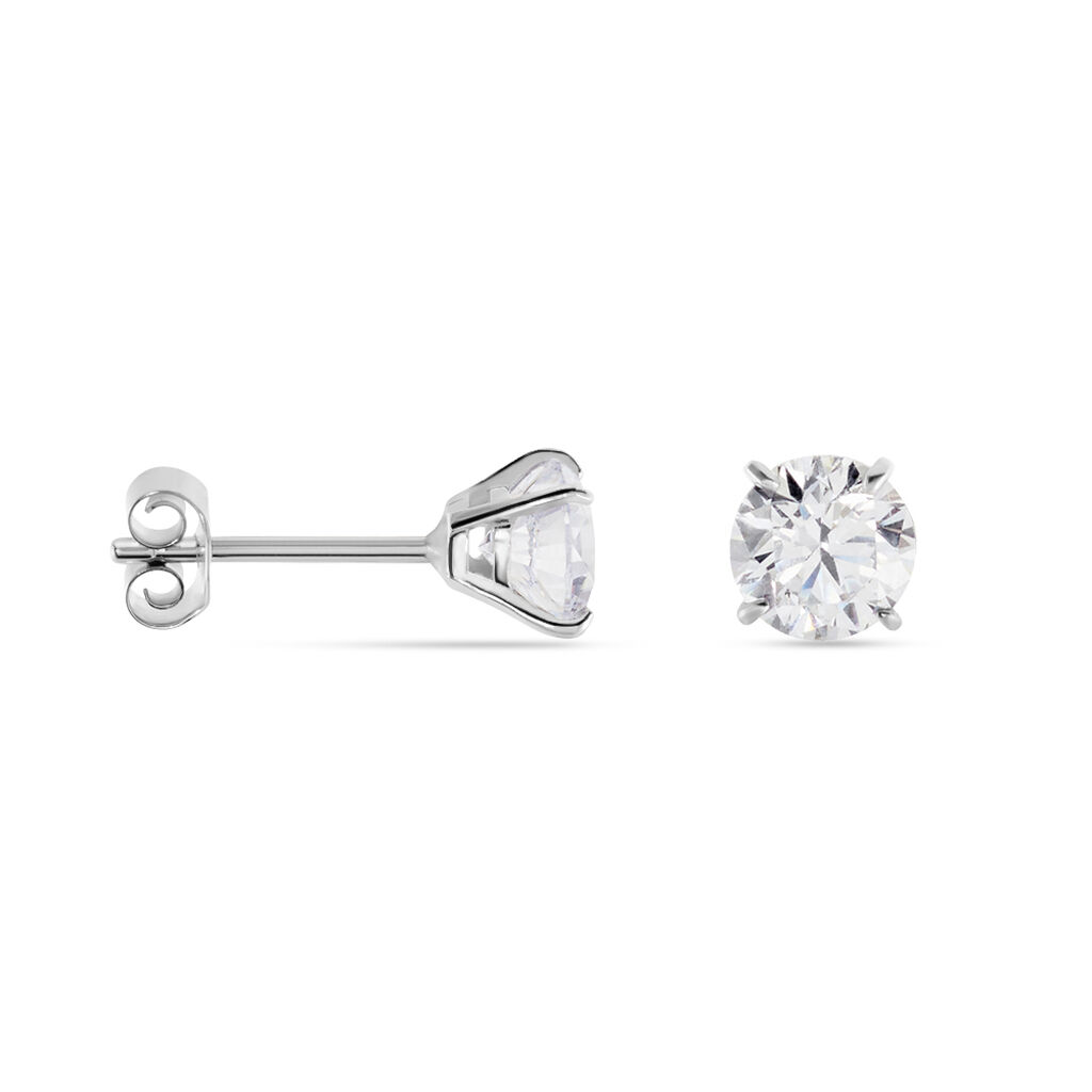 Boucles D'oreilles Puces Maglomatonius Argent Oxyde