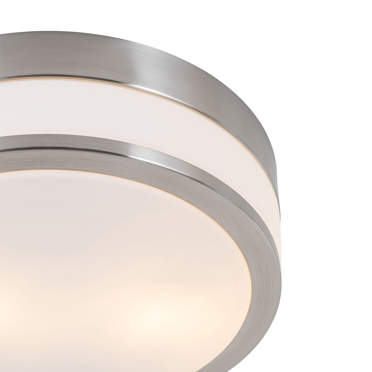 Moderne plafondlamp staal 28 cm IP44  - Flavi