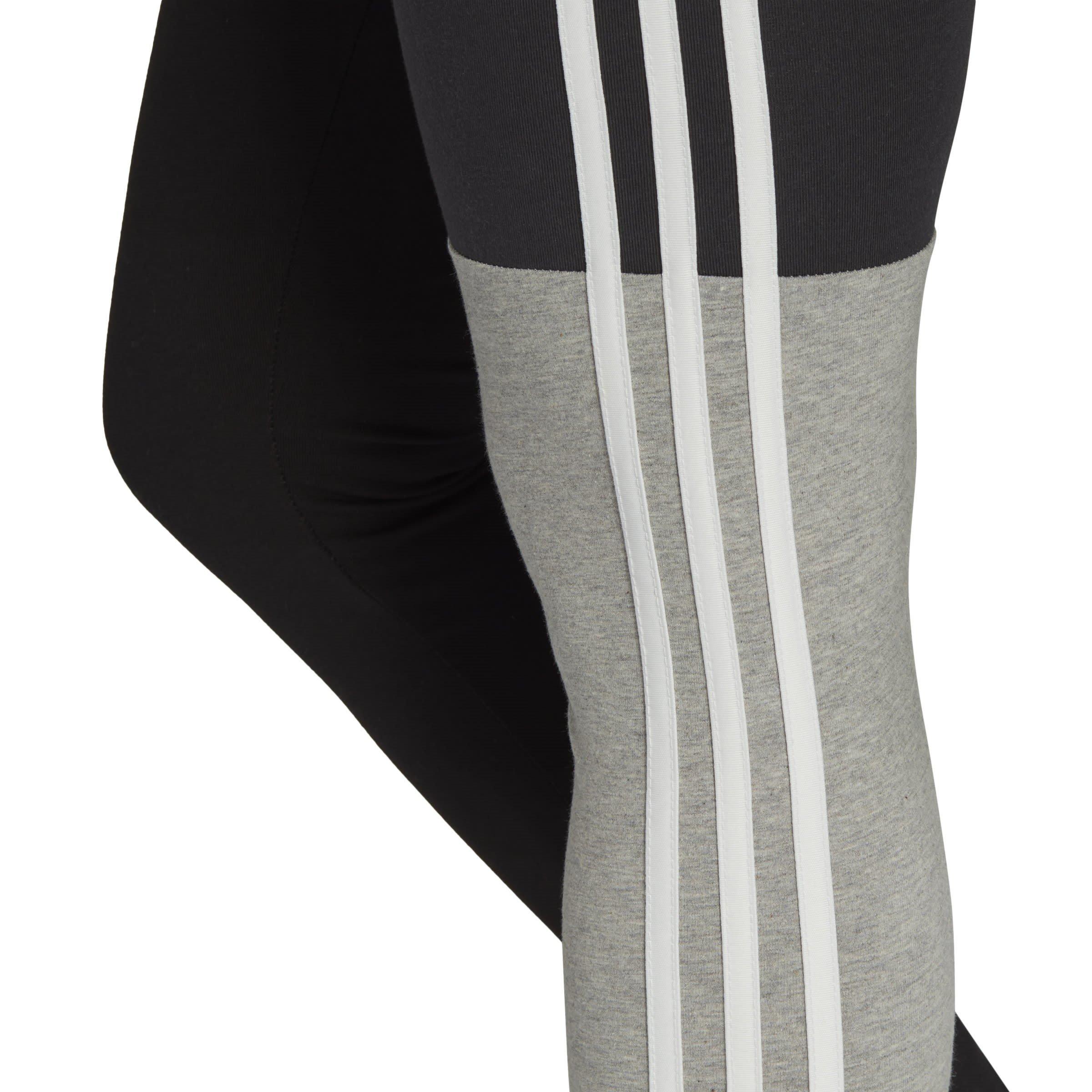 adidas Essentials 3 Stripes Colourblock Cotton Leggings Womens