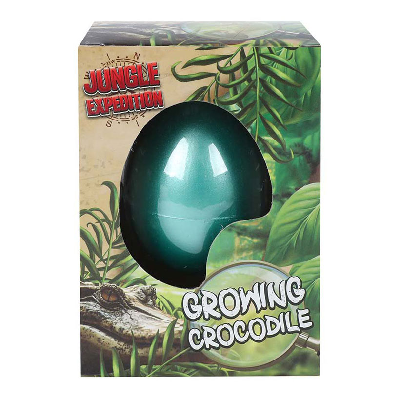 Jungle Expediton Ei met Groeiende Krokodil, 6cm
