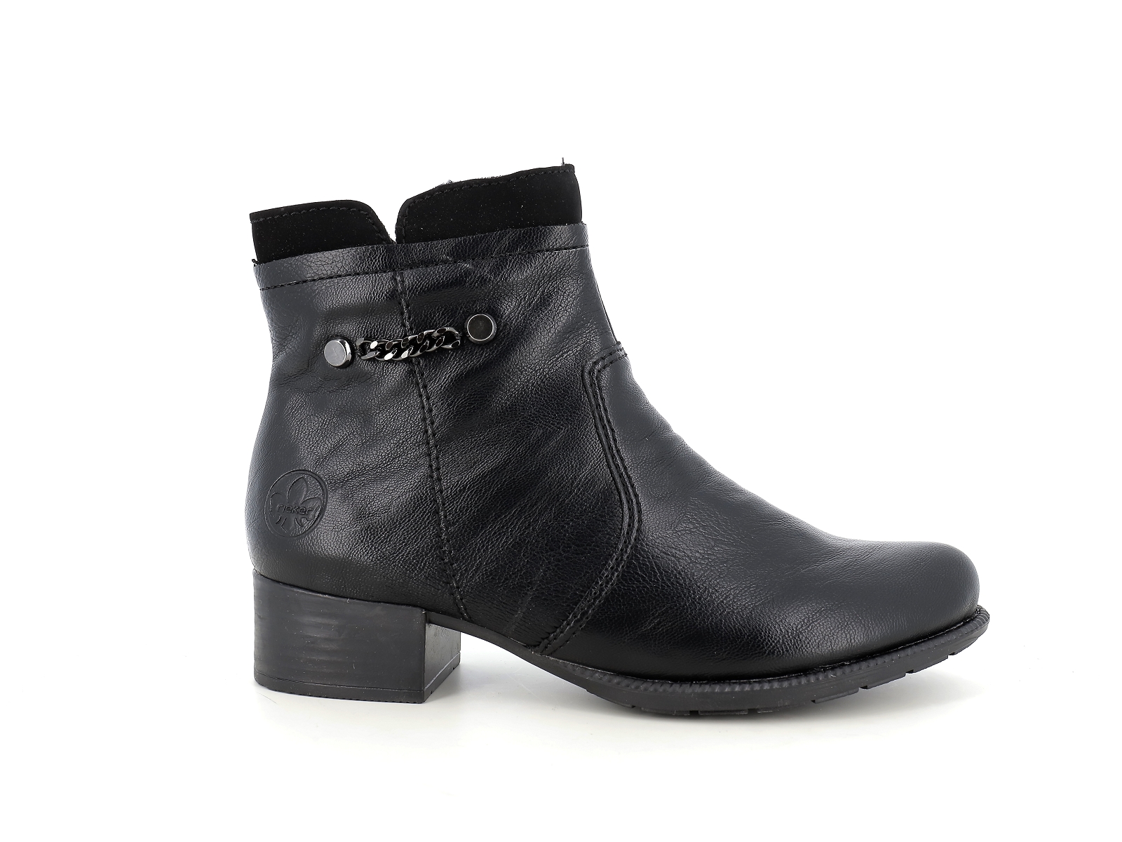 Rieker-78660 Cuir Noir