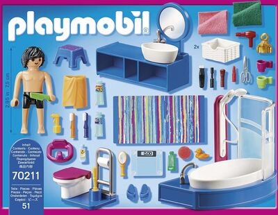 Playmobil 70211 Dollhouse Baderom Med Badekar