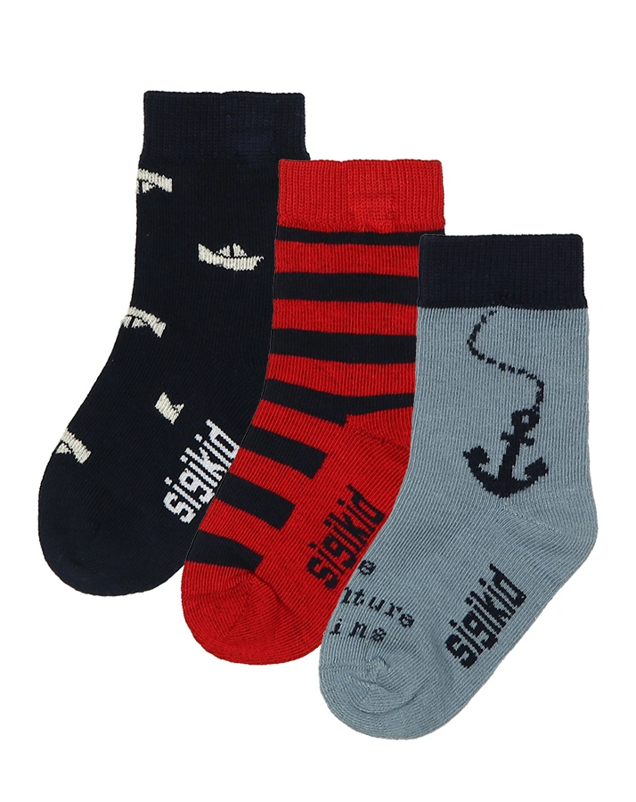 Socken NAUTIC 3er-Pack in bunt