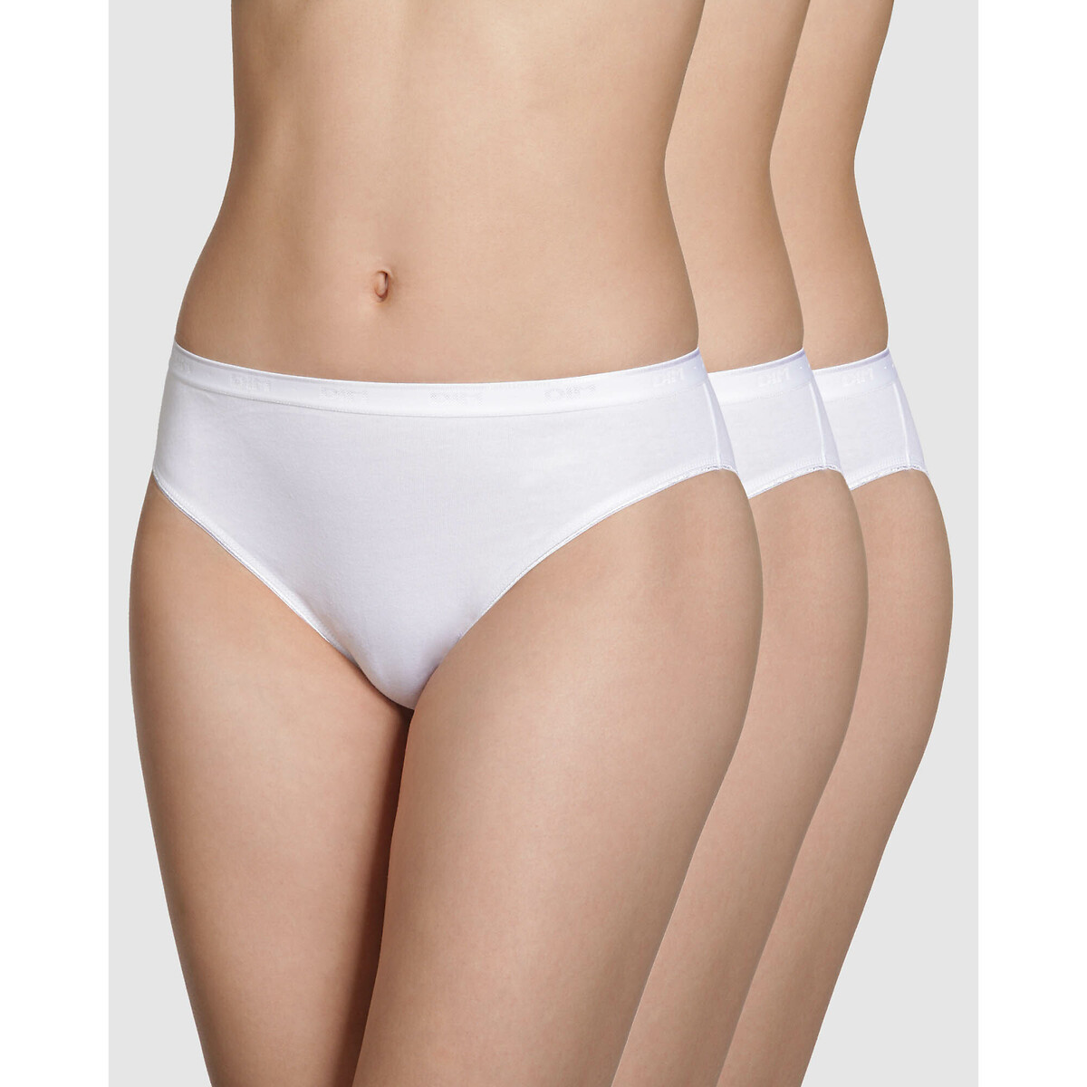 DIM<br>Pantufas em algodão orgânico elástico, conjunto de 3, mais minha biografia