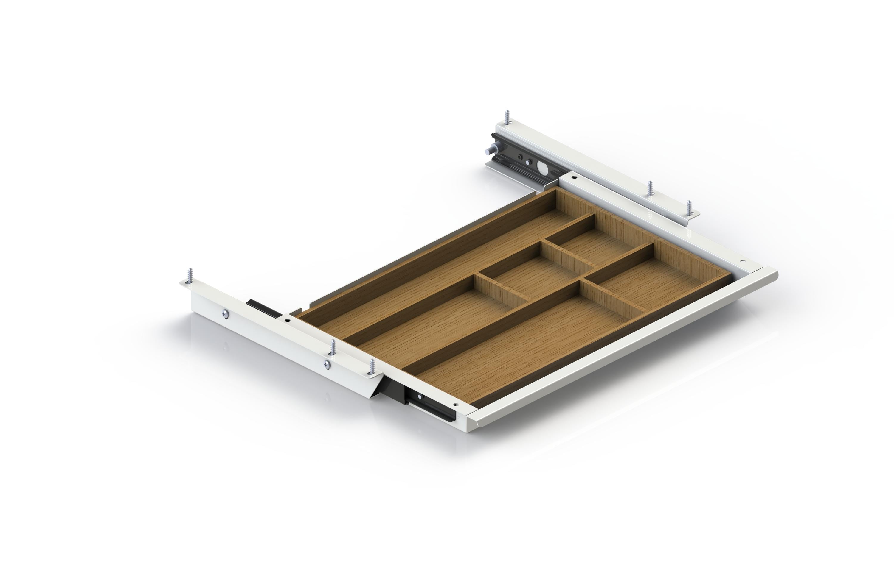 Materialschublade SN 43.4 x 4.4 x 26 cm, WeissSchublade für Ihren Schreibtisch