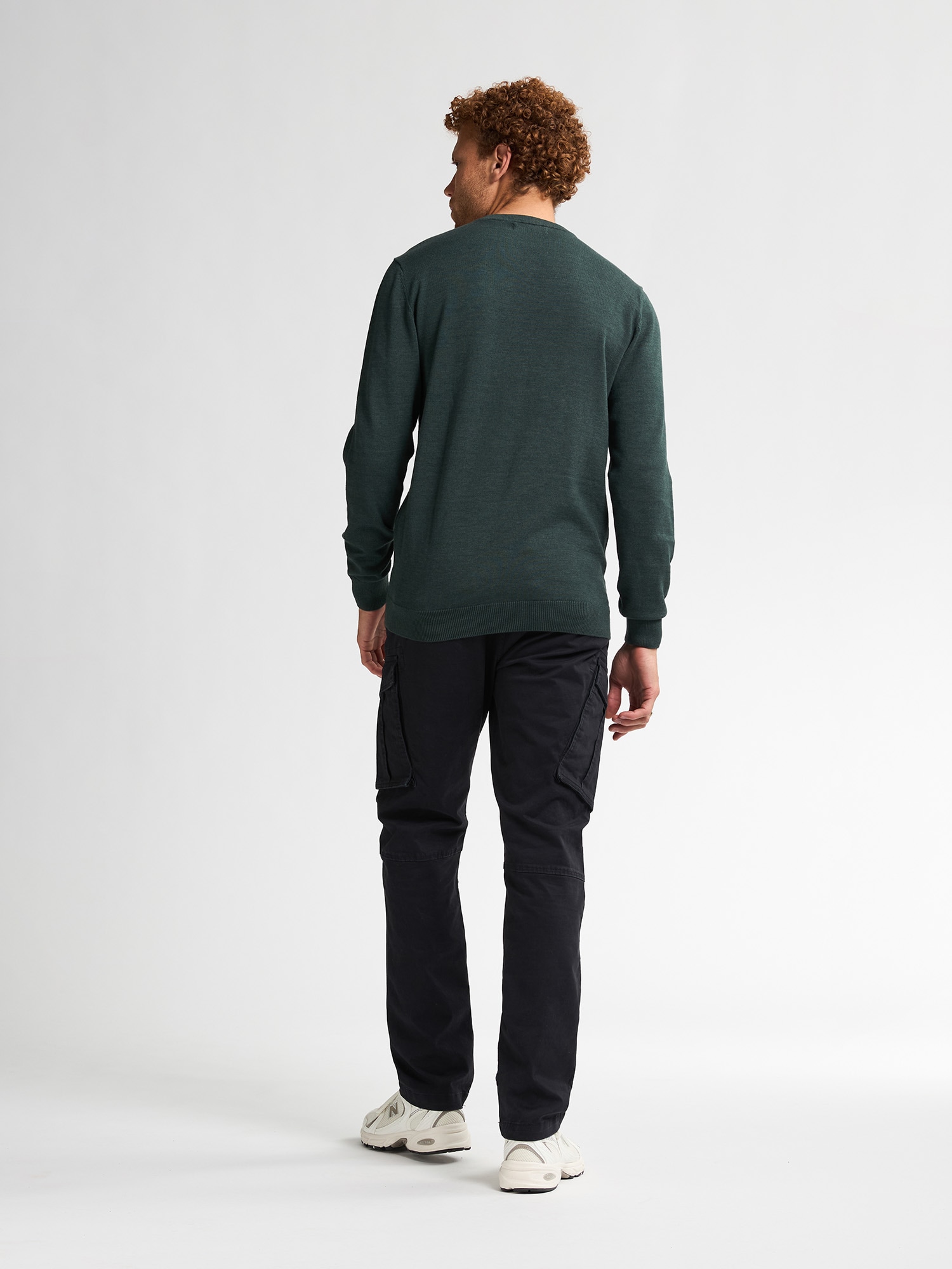 Petrol Industries V-Ausschnitt-Pullover »V-Neck Basi«, Materialmix mit Baumwollanteil