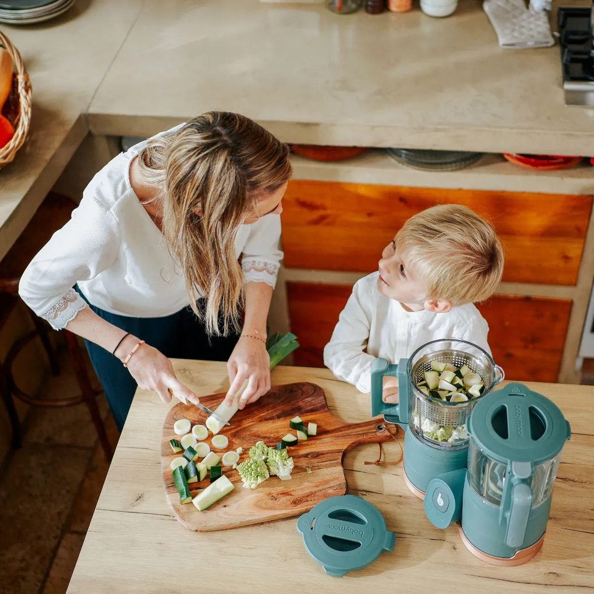 Babymoov Station Repas Duo Nutribaby en Vitre - Vert