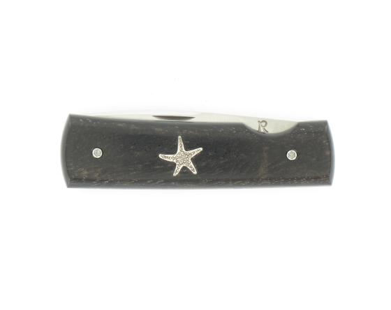 Mini Etoile de Mer en Argent Ebène Couteau de poche par Renoux
