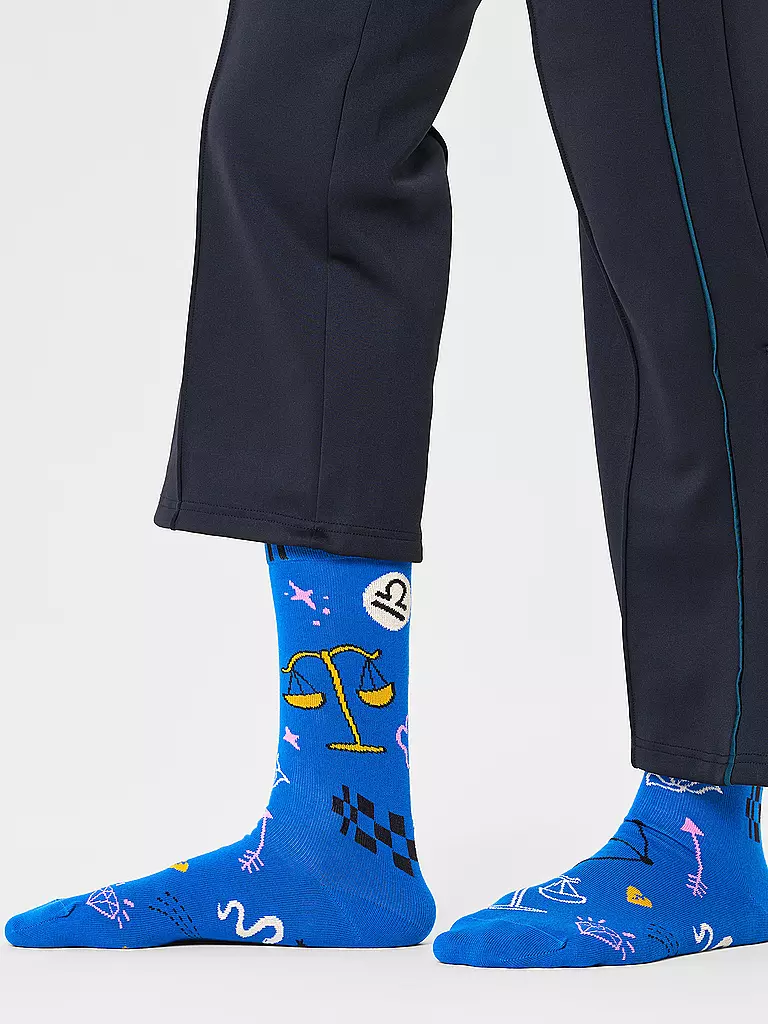 HAPPY SOCKS Herren Socken 41-46 WAAGE pink blau