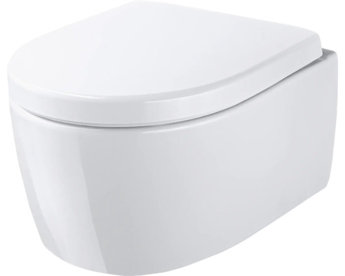 GEBERIT wandcloset iCon XS, diepspoel, randloos, glanzend wit met toiletzitting CG06055000