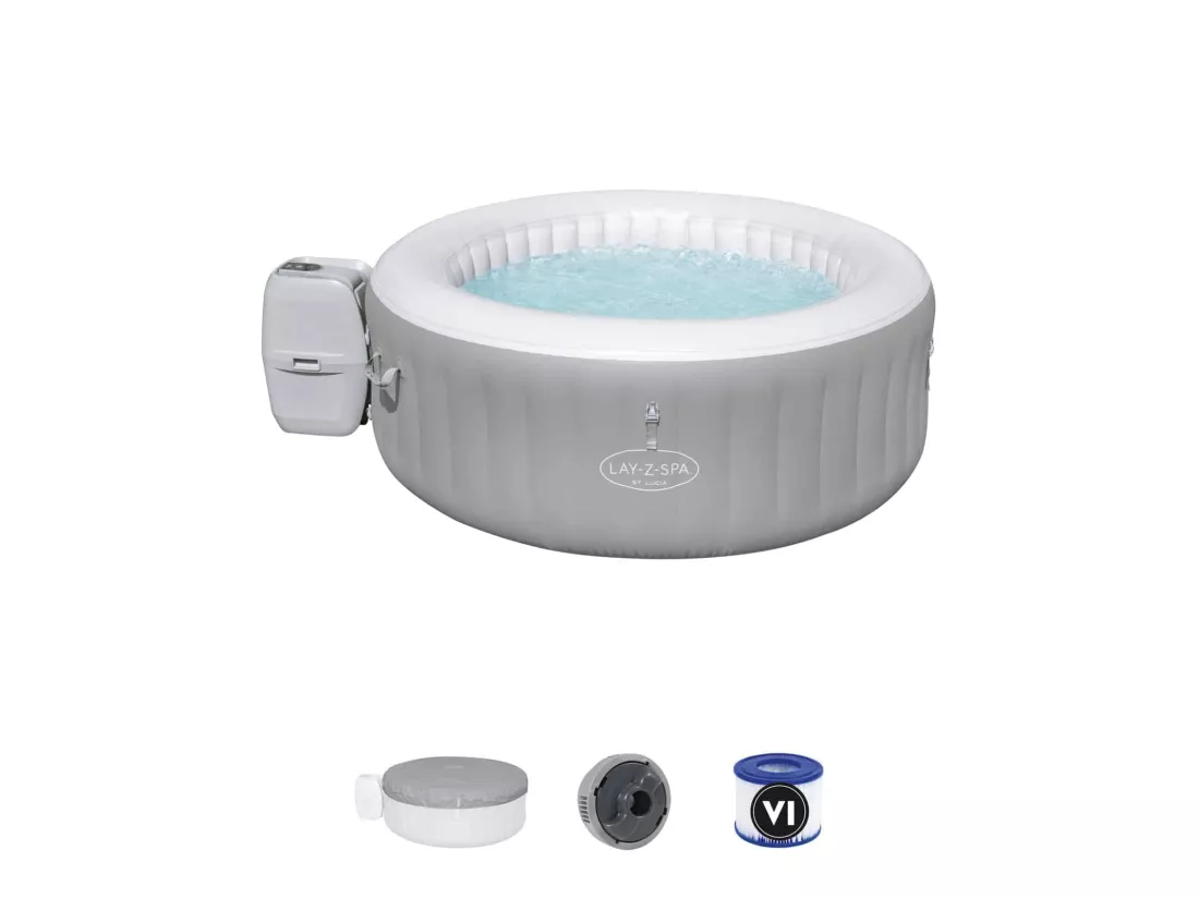 Spa Gonflable Bestway Lay-Z-Spa St Lucia Pour 2-3 personnes Rond 170x66 cm