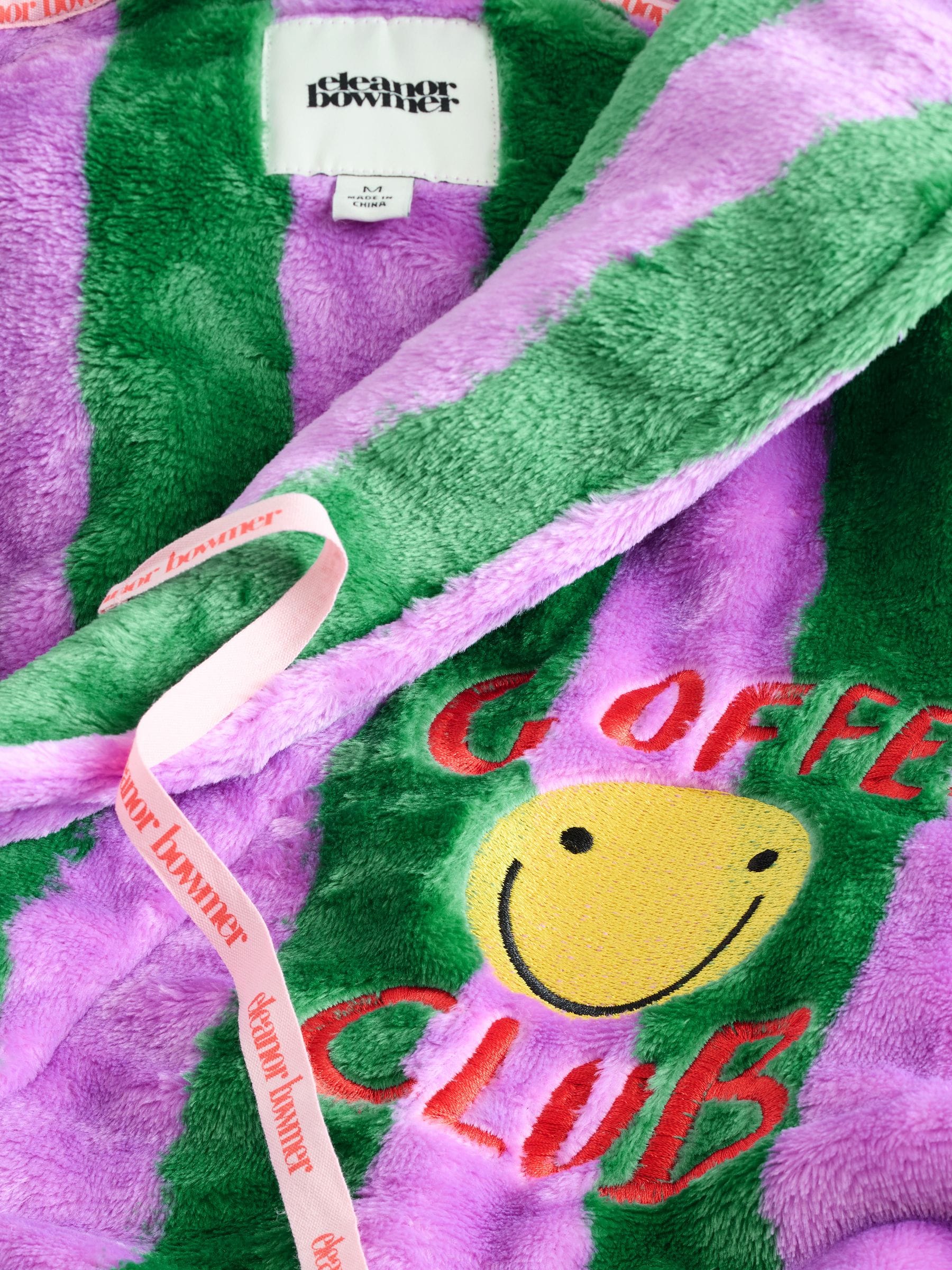 Eleanor Bowmer Green/Purple Coffee Club Fleece Robe