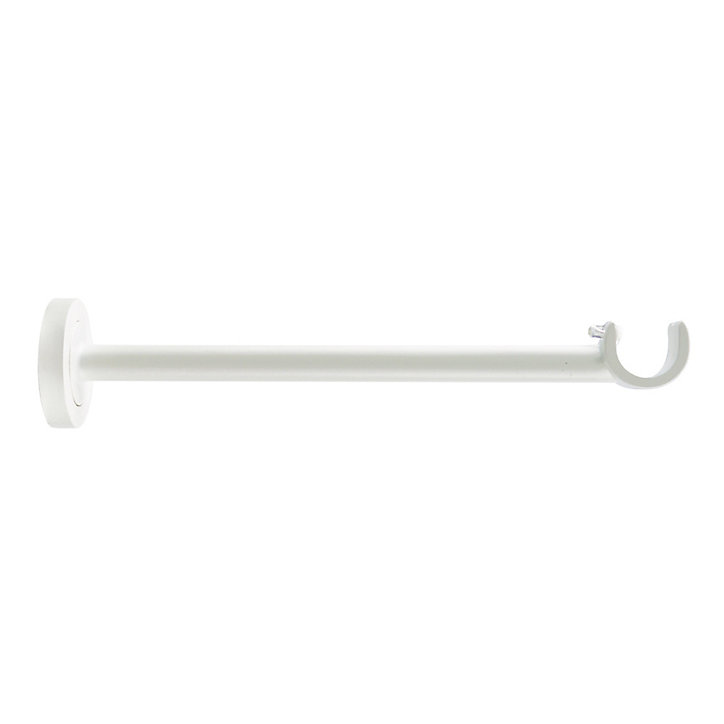 Support long pour barre à rideau GoodHome 19 mm Anafi blanc
