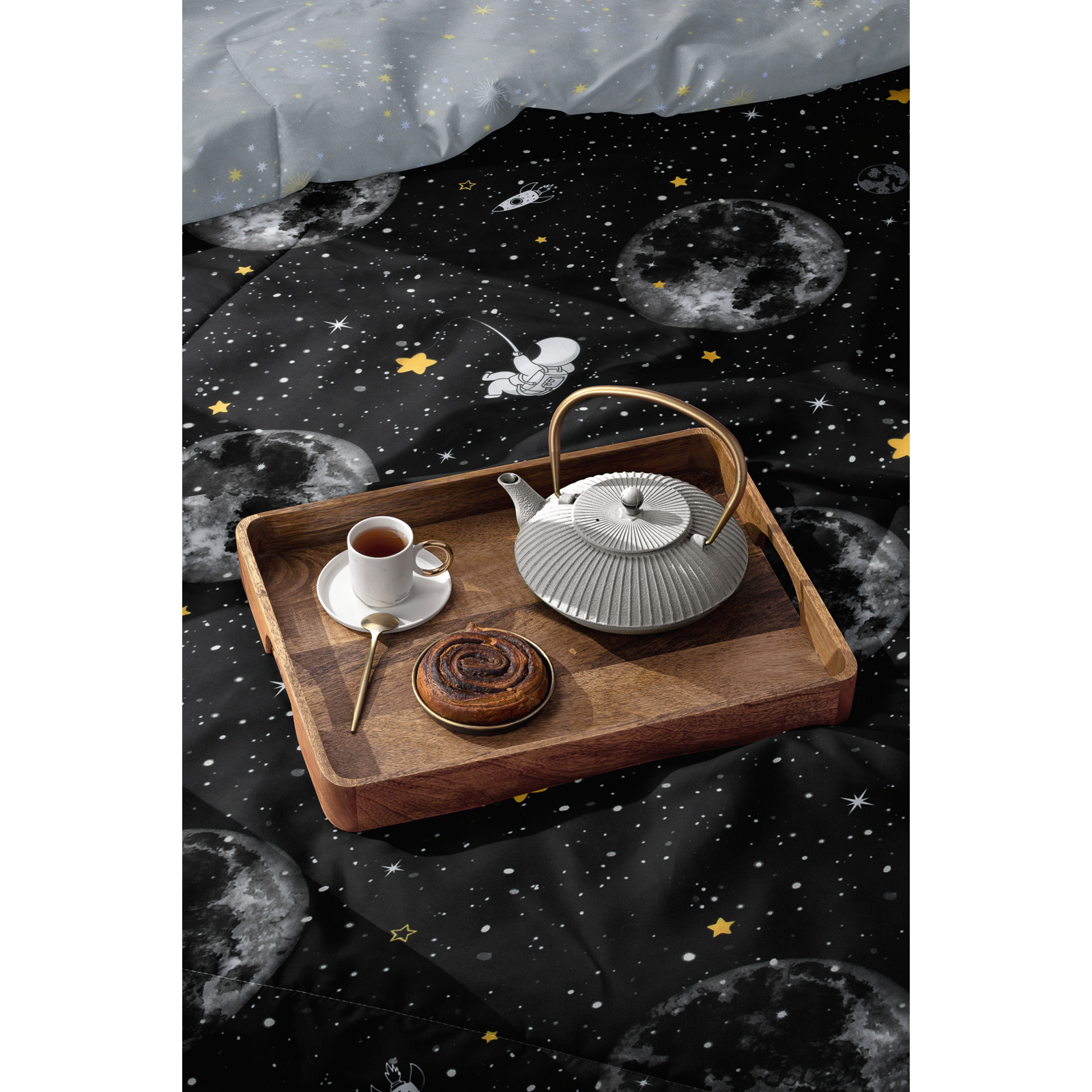 Bettwäsche Micro-Polyester Galaxy universe black