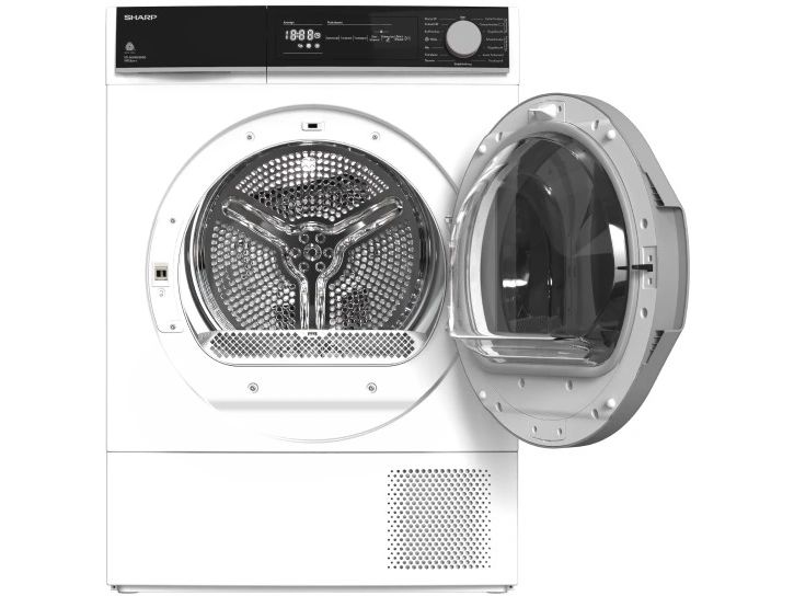 Sharp Wäschetrockner KD-NHH8S8GW3-DE Rechts Wärmepumpentrockner