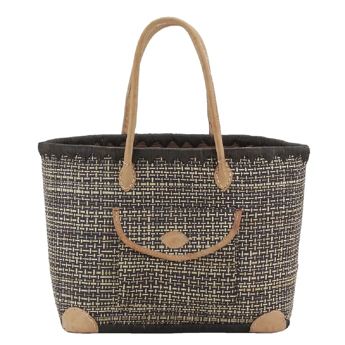 Aubry Gaspard Sac Jonc et Cuir