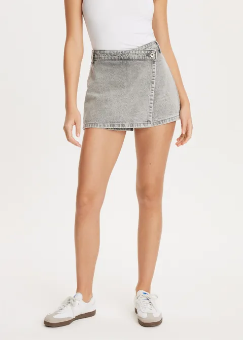 Denim skort grijs (GRS.UM)