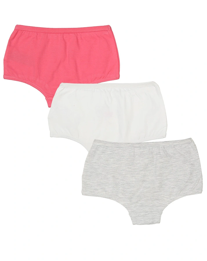 Panty CUTE HORSE 3er-Pack in pink/weiß/grau