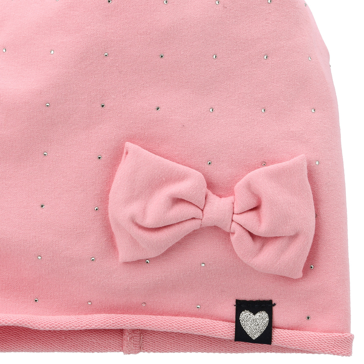 Topolino Mädchen Beanie mit Glitzersteinchen rosa