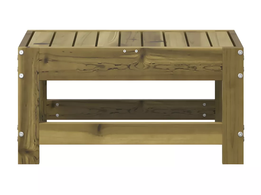 Repose-pied de jardin 62x30x32 cm bois de pin imprégné