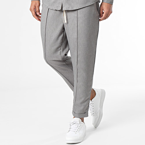 Ensemble Chemise Manches Longues Et Pantalon Jogging Gris