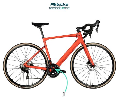 Vélo de Route Électrique BMC Roadmachine AMP Three Shimano 105 11V 350 Wh 700 mm Rouge 2023 - Produit Reconditionné