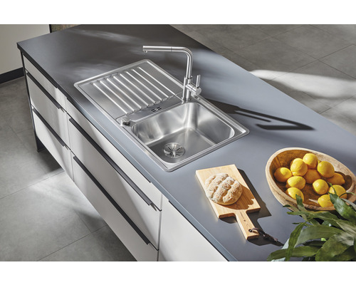 Blanco CLASSIC Pro 45 S-IF spoelbak, 860 x 510 mm, roestvrij staal, satijnen afwerking, 523661