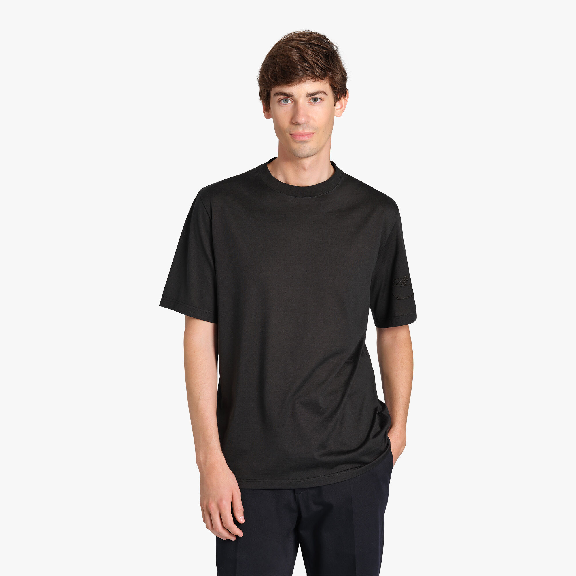 T-Shirt En Soie Et Coton