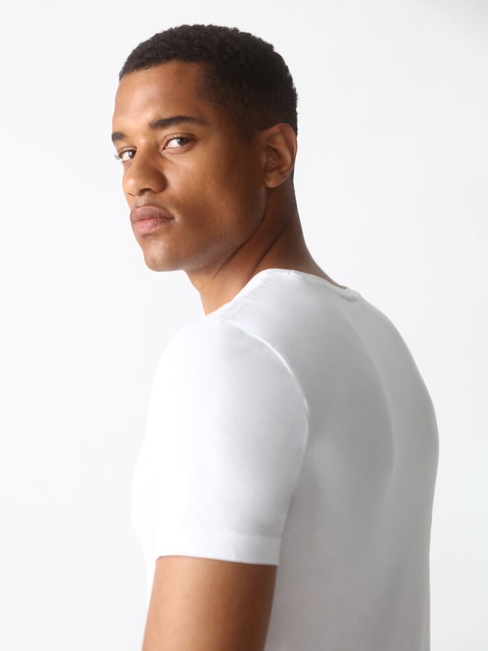 Camiseta básica slim fit - Off White