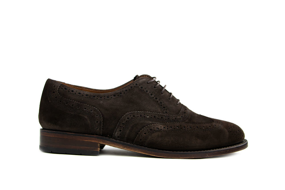 Van Bommel Broque Darkbrown Suede
