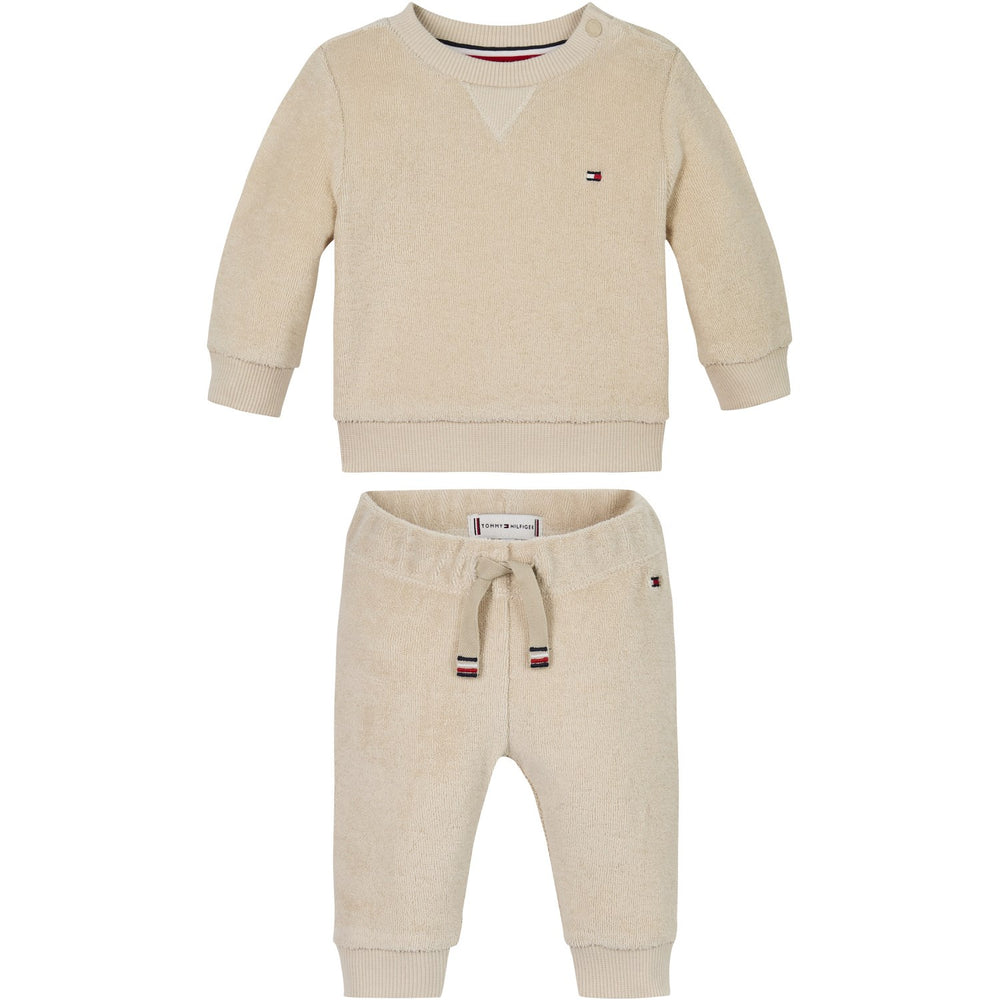 Køb Tommy Hilfiger Classic Beige Towelling Sweatsæt