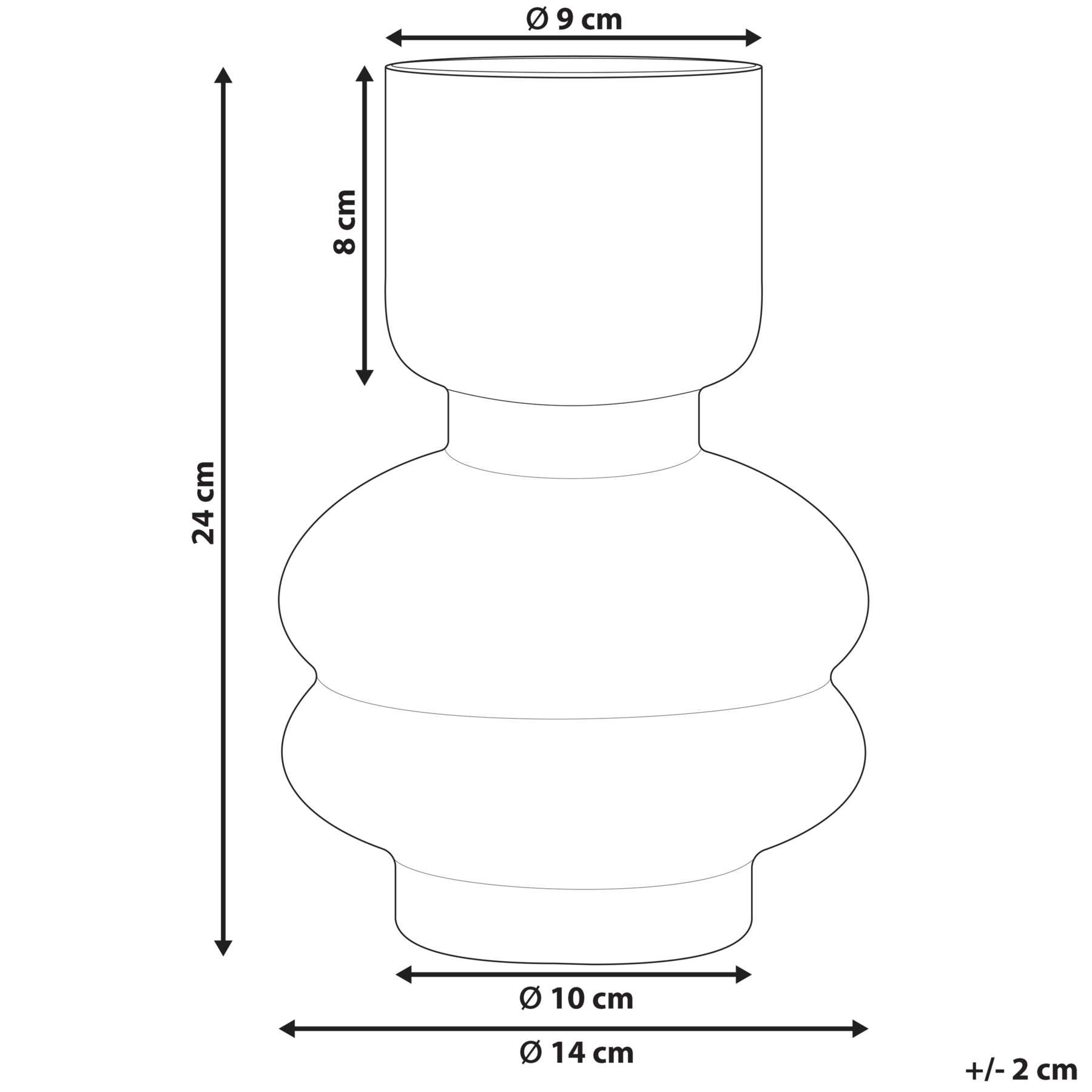 Beliani - RODIA - Decoratieve vaas - Transparant - Glas