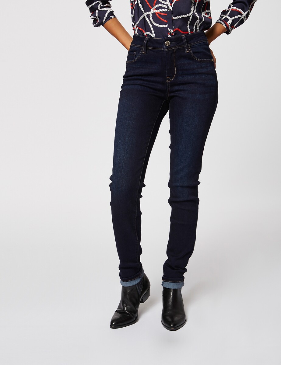 MORGAN<br>Calça jeans slim brut, 5 bolsos