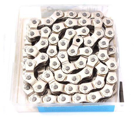 BMX CHAINE HALFLINK ARGENT 1/2 x1/8  ACIER KHEBIKES/KMC
