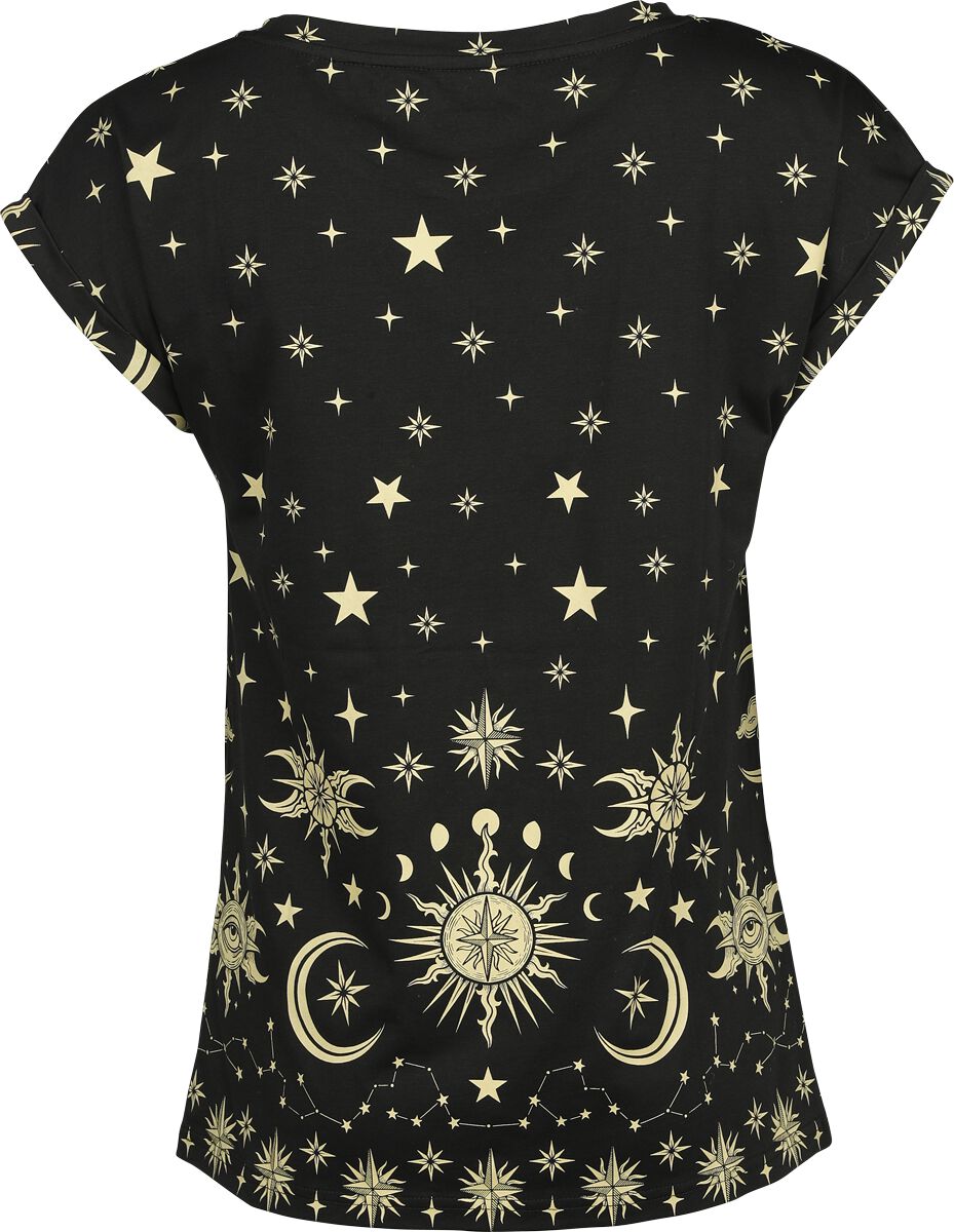 T-Shirt - Soleil, Étoiles & Lune | Gothicana by EMP T-Shirt Manches courtes