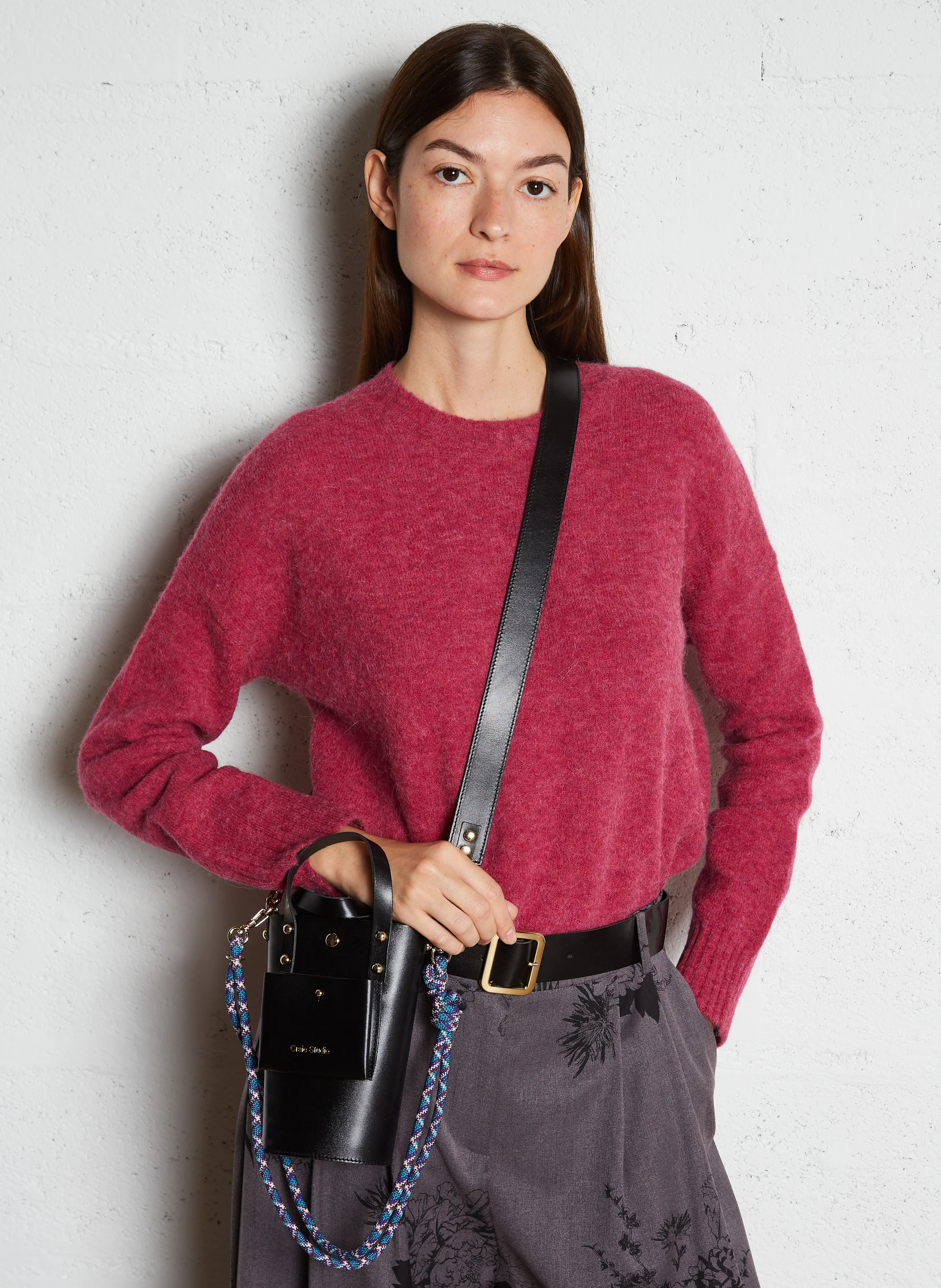 NONO - Sac seau en cuir | Noir
