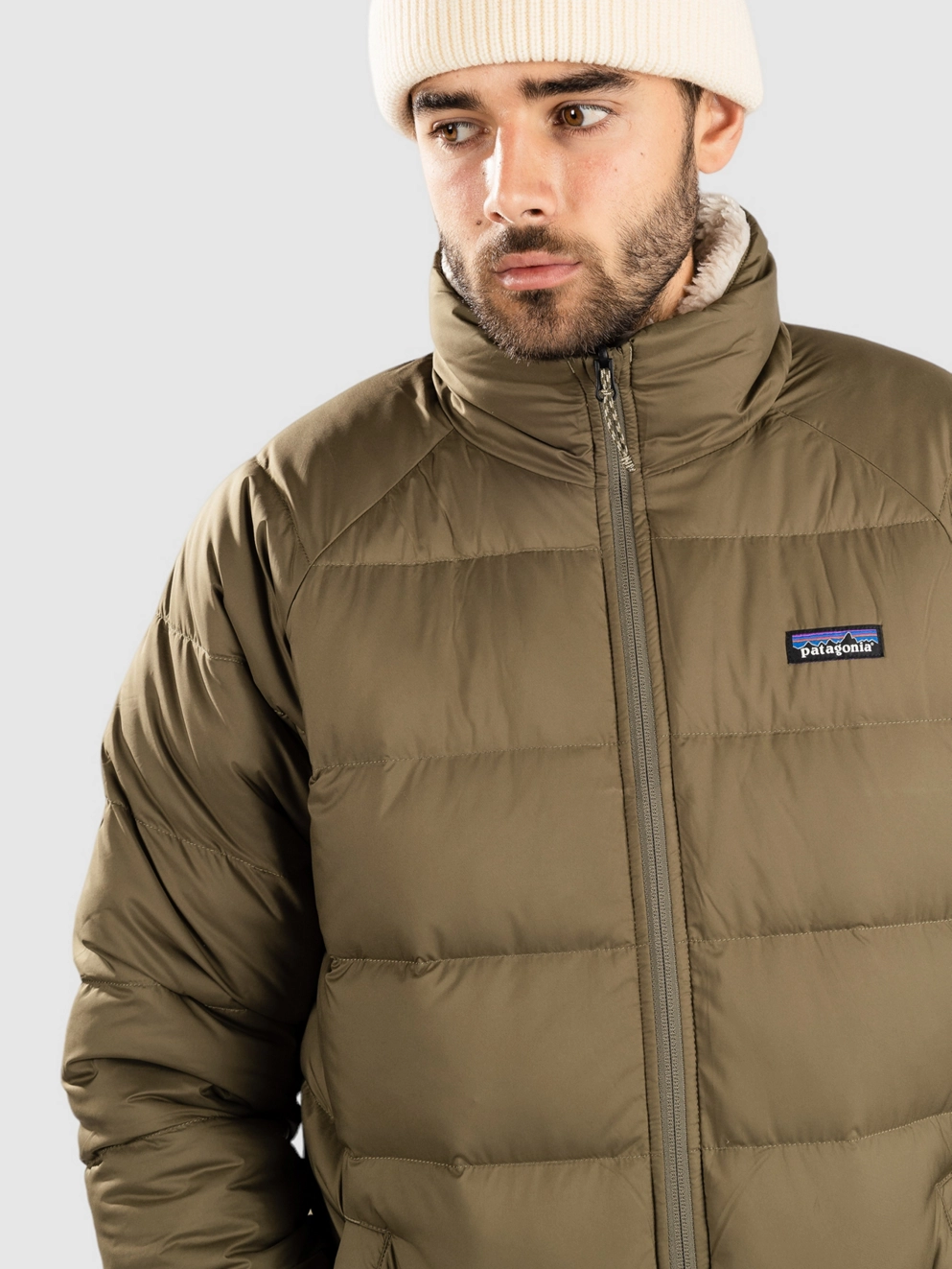 Patagonia Reversible Silent Down Jacket basin green