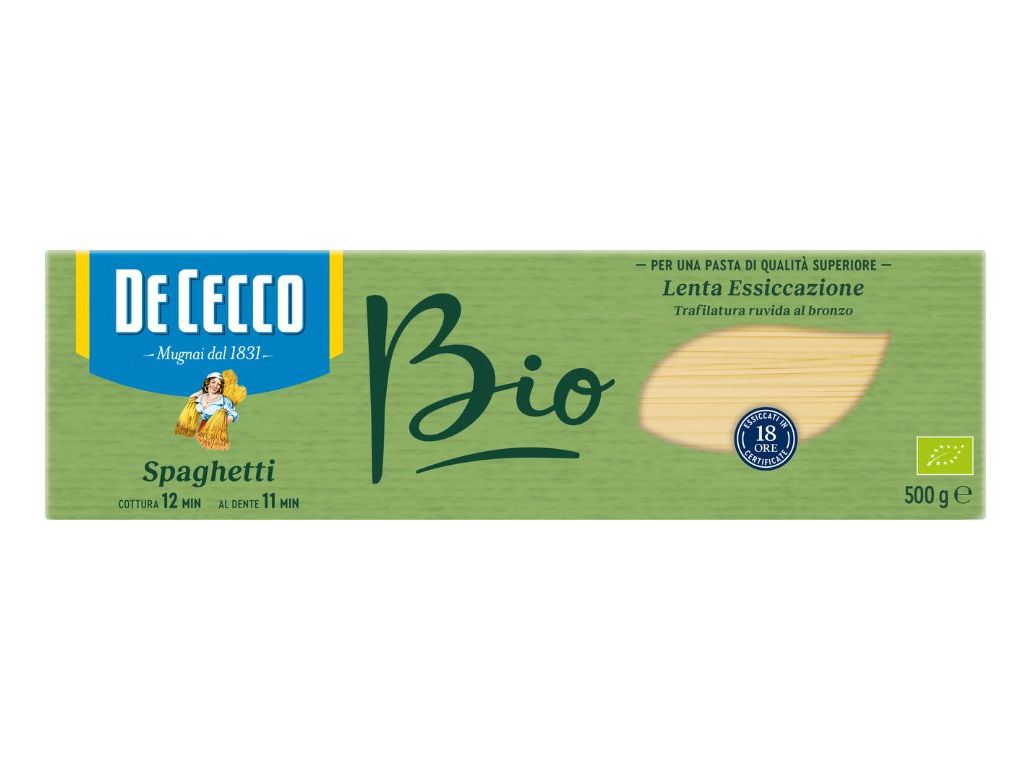 MASSA SPAGHETTI DE CECCO BIO 500G