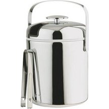 Seau à glaçons POLAR, acier inoxydable, 1,3 litre, noir