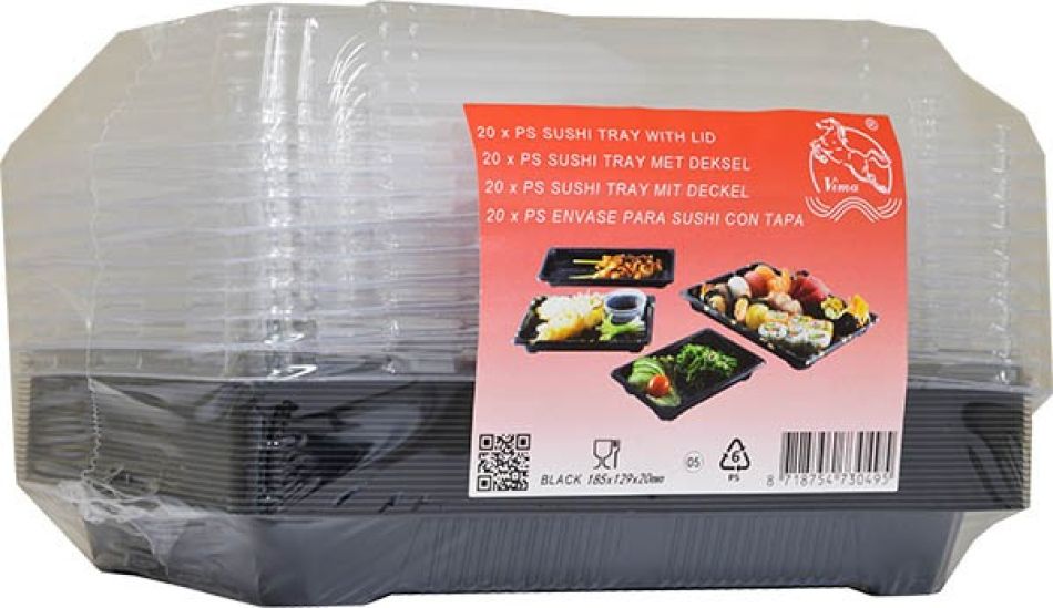 Vima Sushi Tray 185x129x20mm 20st