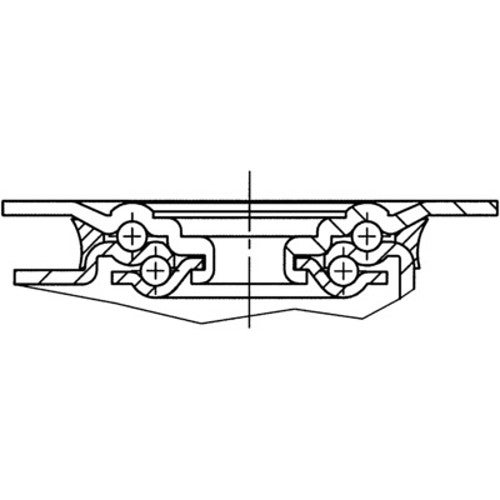TENTE 3477 UFR 125 P62 blauw zwenkwiel met rem 125 mm